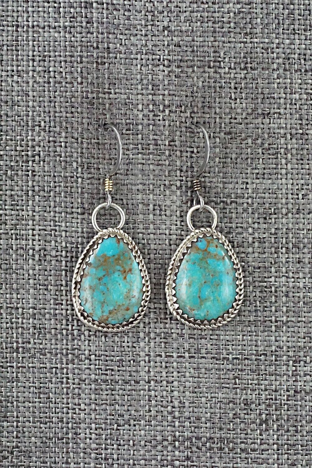 Turquoise & Sterling Silver Earrings - Ernest Hawthorne