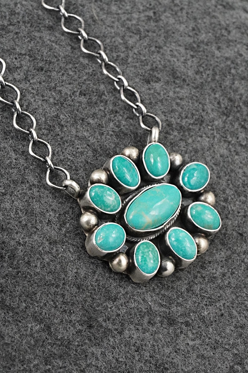 Turquoise & Sterling Silver Necklace - Kathleen Livingston