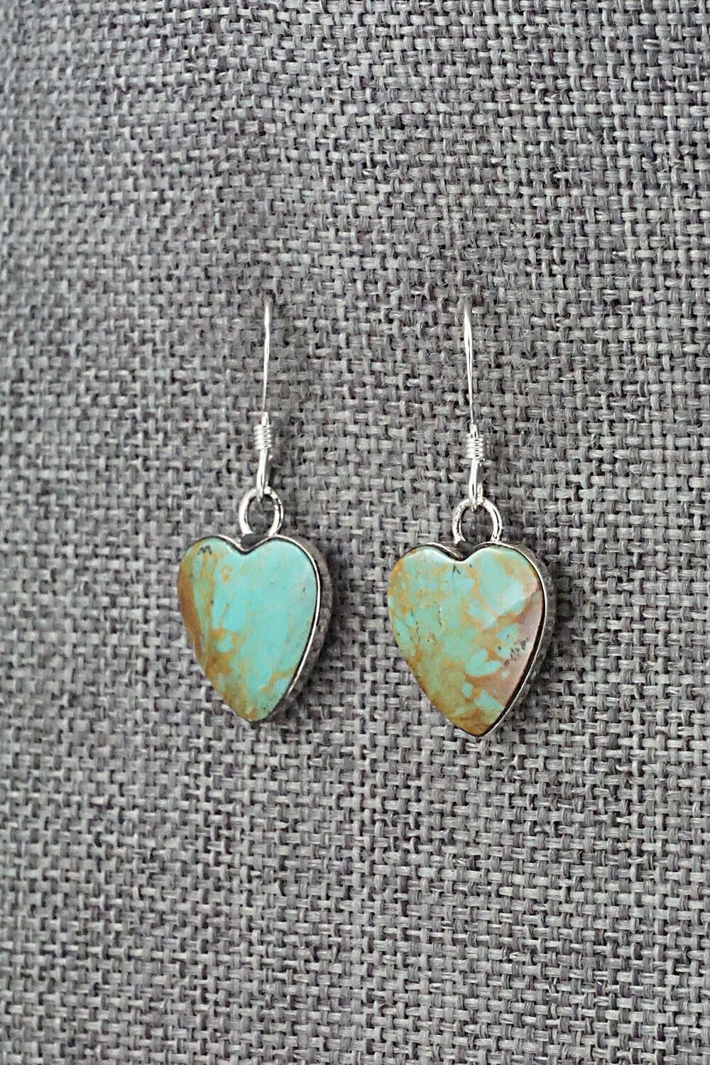 Turquoise and Sterling Silver Earrings - Sonyei Coho