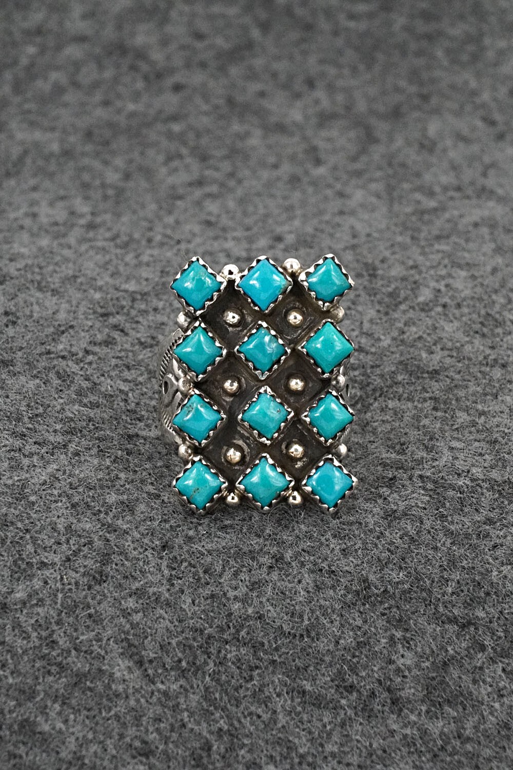 Turquoise & Sterling Silver Ring - Verley Betone - Size 8