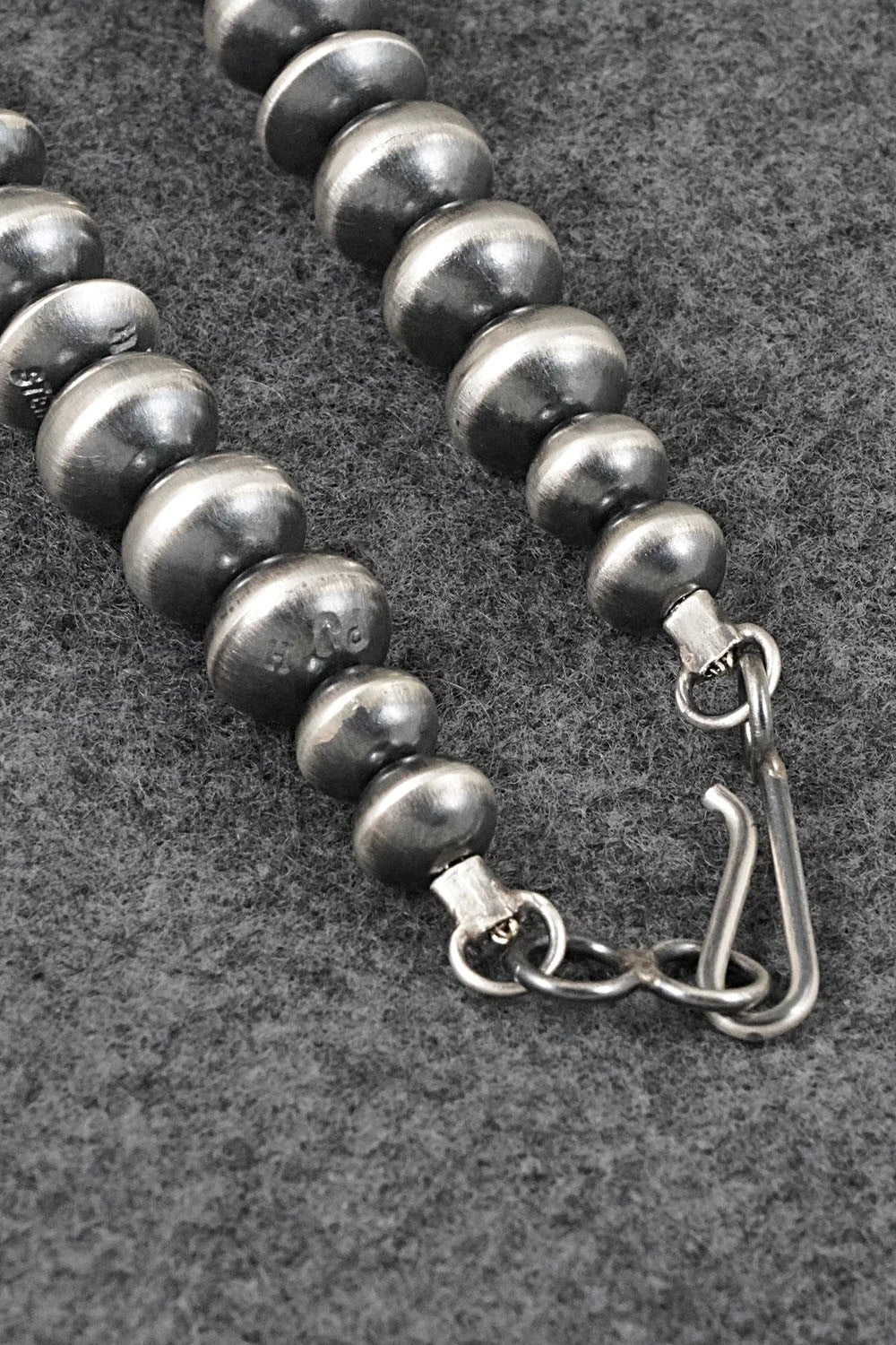 Sterling Silver Navajo Pearl Necklace 20" - Preston Haley