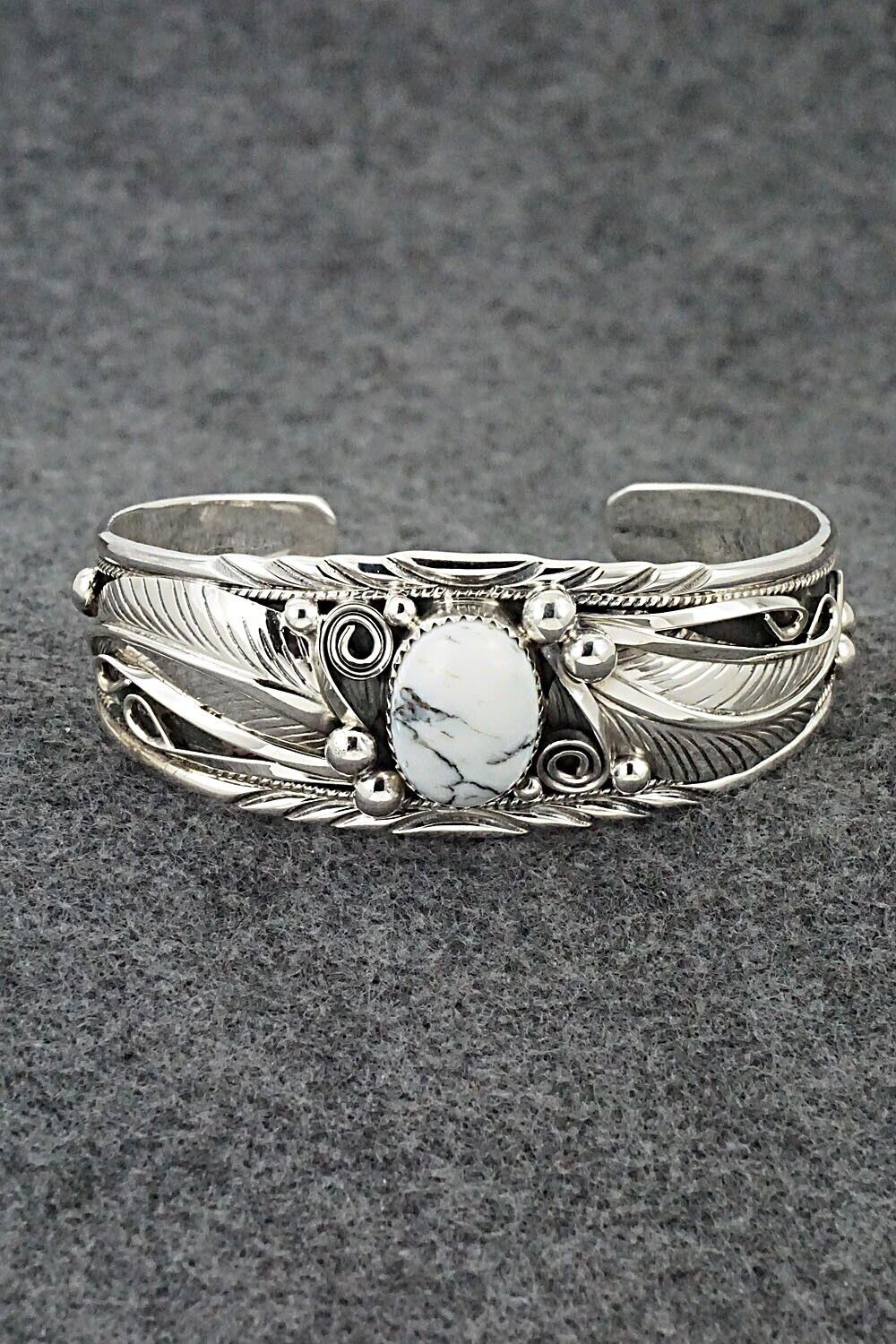 White Buffalo & Sterling Silver Bracelet - Davey Morgan