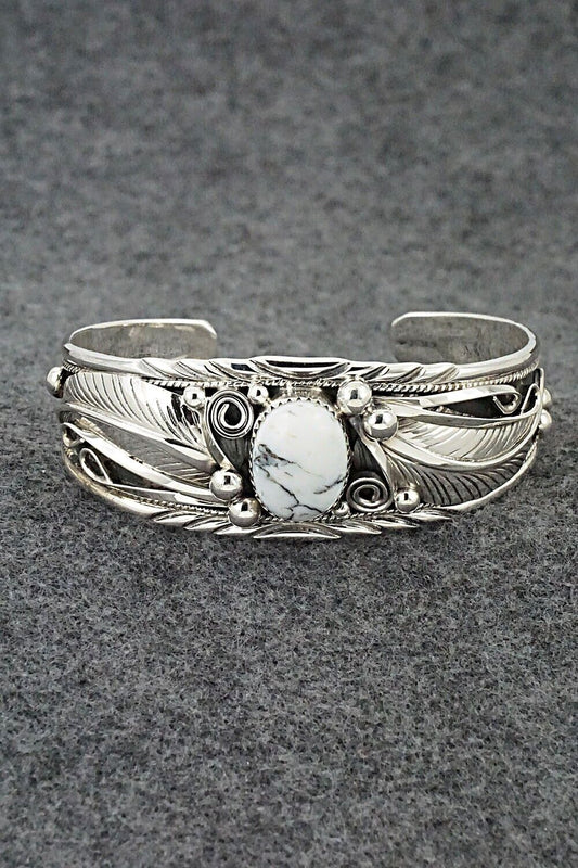 White Buffalo & Sterling Silver Bracelet - Davey Morgan