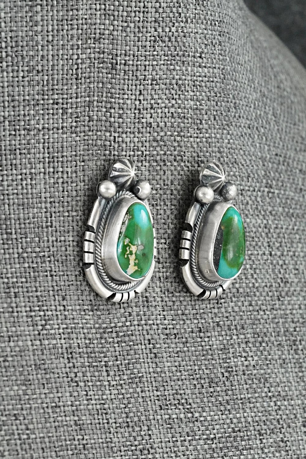 Turquoise & Sterling Silver Squash Blossom Set - Bob Becenti
