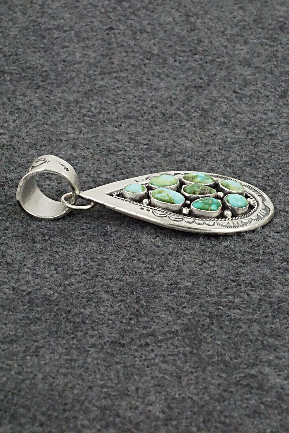 Turquoise & Sterling Silver Pendant - Samuel Yellowhair