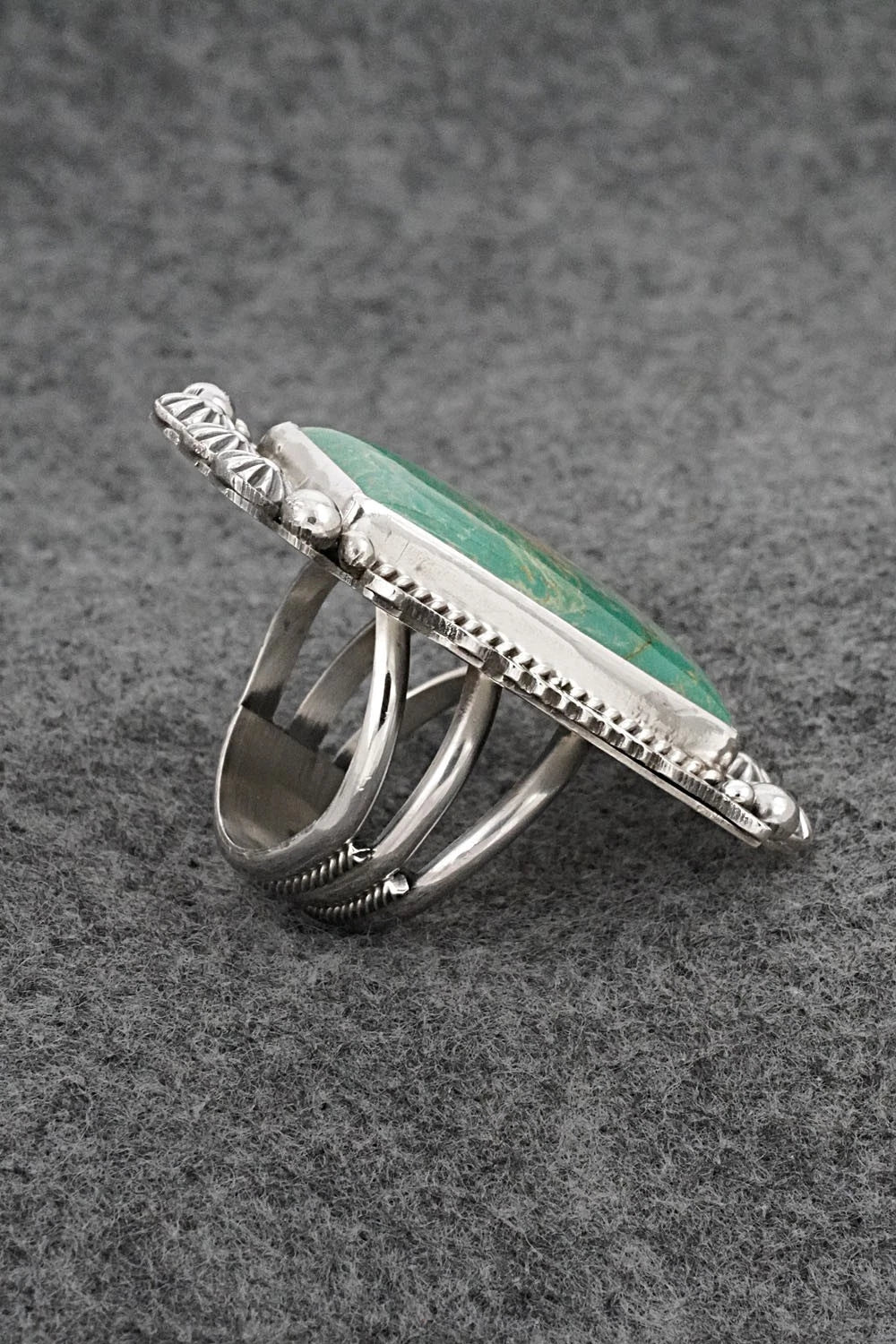 Turquoise & Sterling Silver Ring - Michael Calladitto - Size 9.5