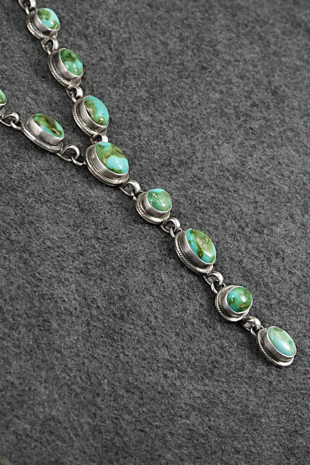 Turquoise & Sterling Silver Necklace and Earrings Set - Kathleen Livingston