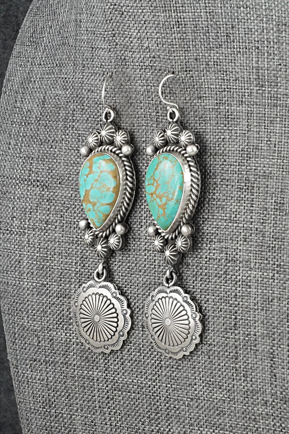Turquoise & Sterling Silver Earrings - Michael Calladitto