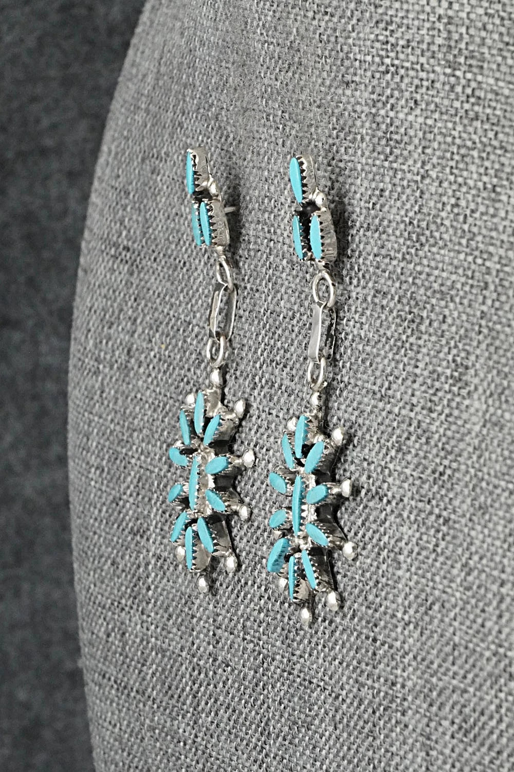 Turquoise & Sterling Silver Earrings - Evonne Hustito