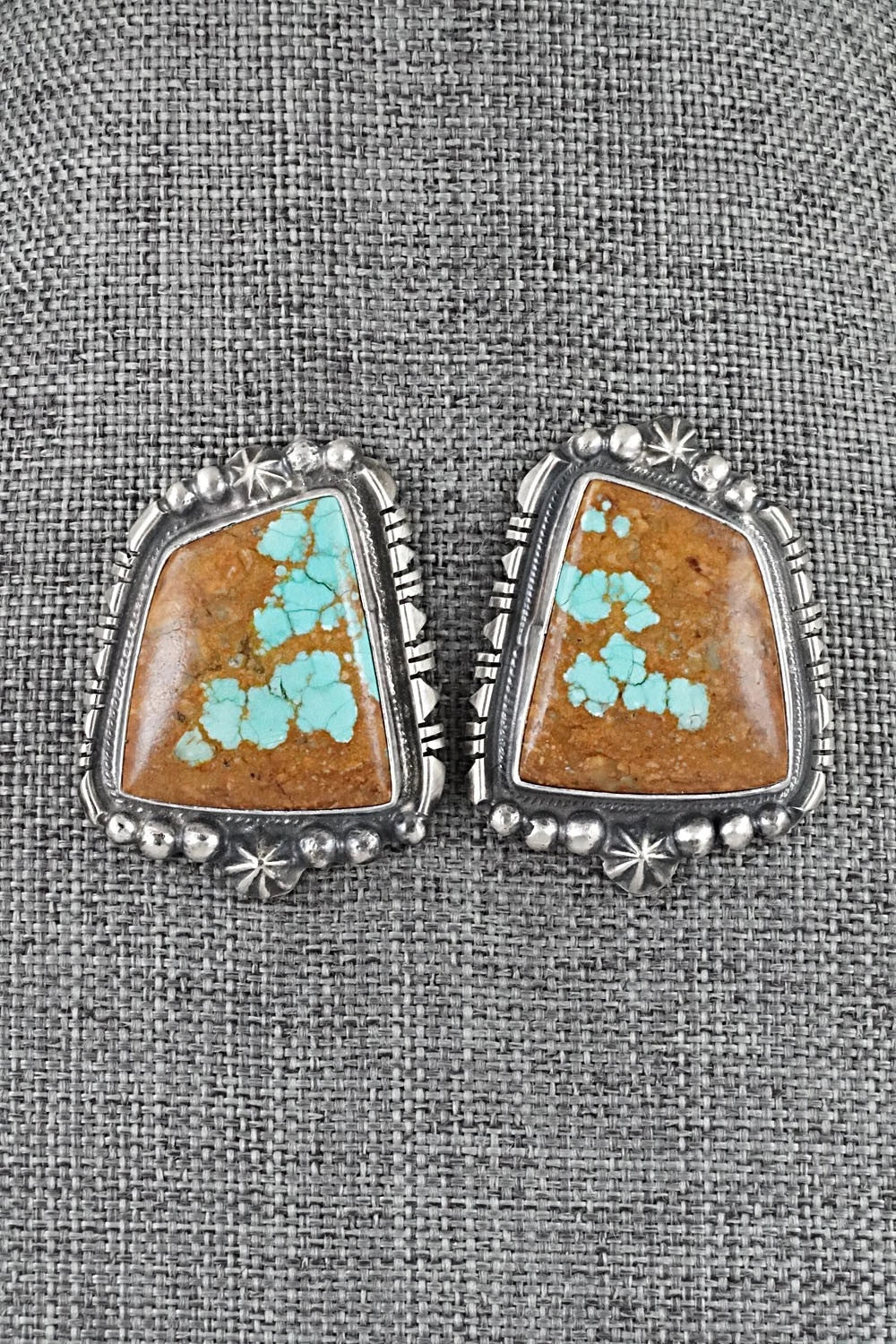 Turquoise & Sterling Silver Necklace and Earrings Set - Bob Becenti