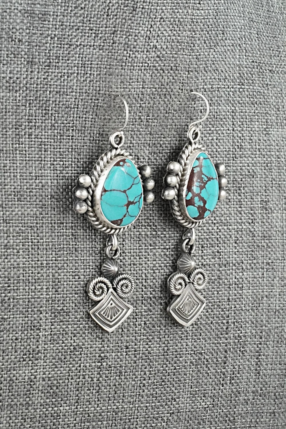 Turquoise & Sterling Silver Earrings - Michael Calladitto
