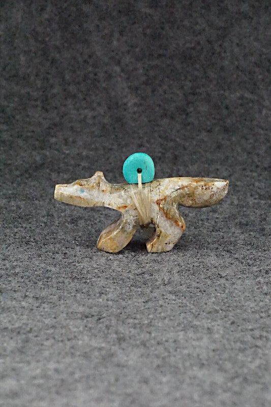 Wolf Zuni Fetish Carving - Fernando Laiwakete