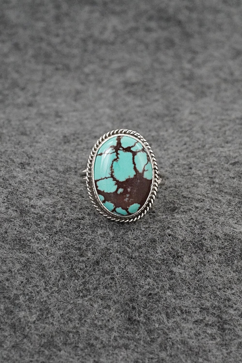 Turquoise & Sterling Silver Ring - Eugene Gruber - Size 7