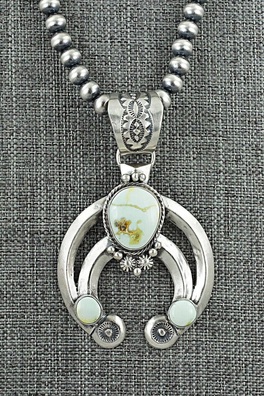 Variscite & Sterling Silver Necklace - Samuel Yellowhair
