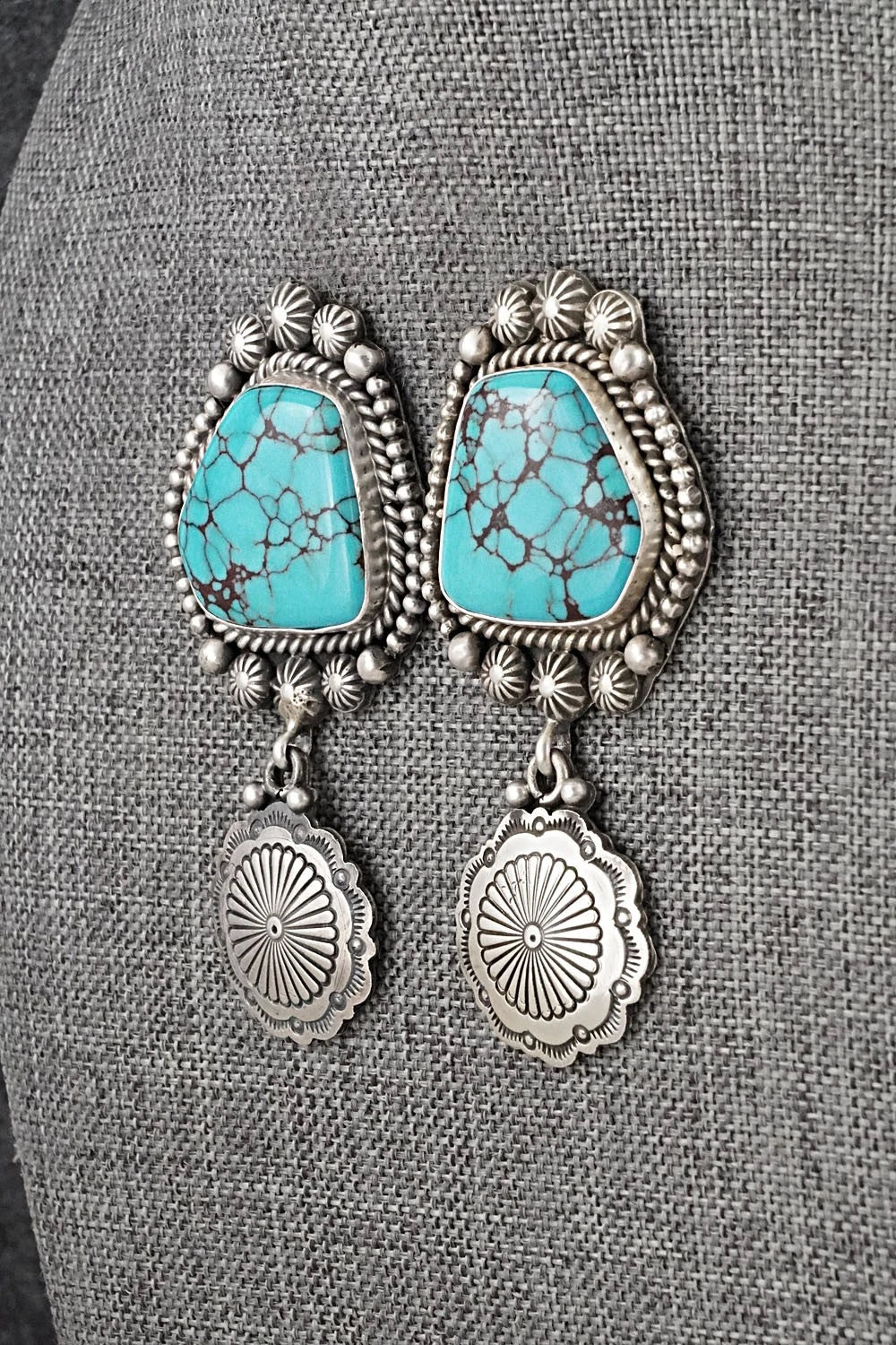 Turquoise & Sterling Silver Earrings - Michael Calladitto