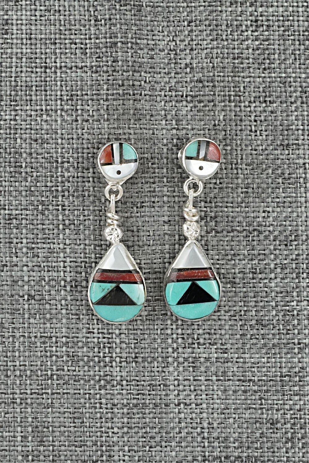 Multi Stone Inlay & Sterling Silver Earrings - Ola Eriacho