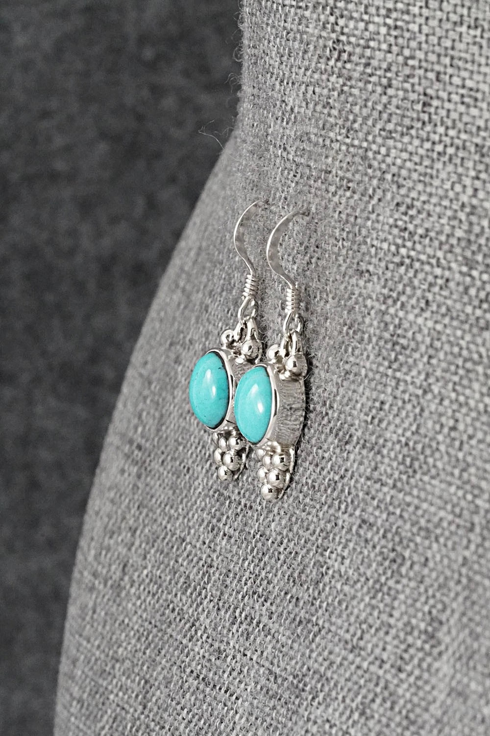 Turquoise & Sterling Silver Earrings - Isabell Yazzie