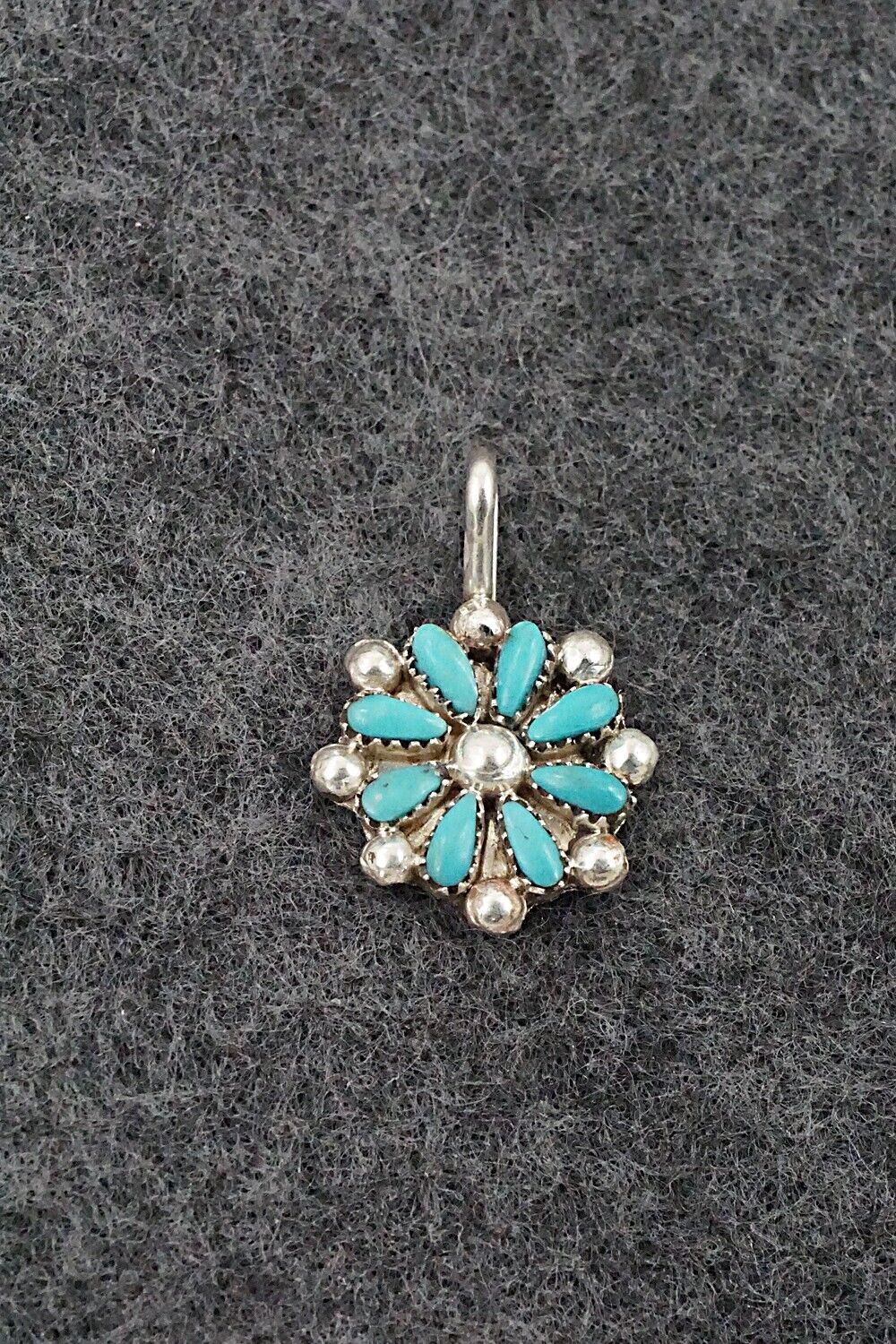 Turquoise & Sterling Silver Pendant - David Leekity