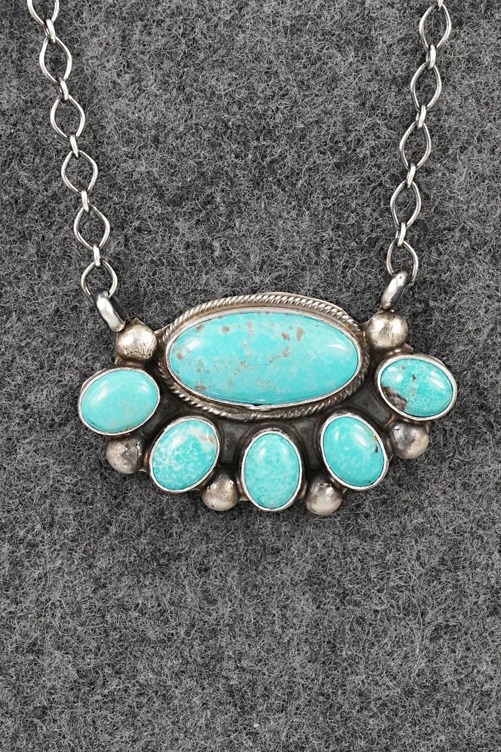Turquoise & Sterling Silver Necklace - Kathleen Livingston