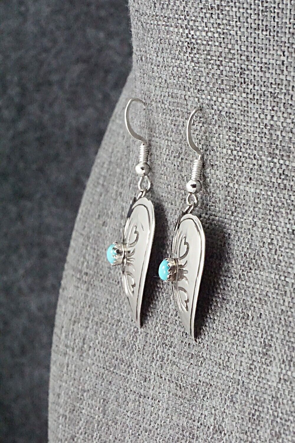 Turquoise & Sterling Silver Earrings - Genevieve Blackgoat