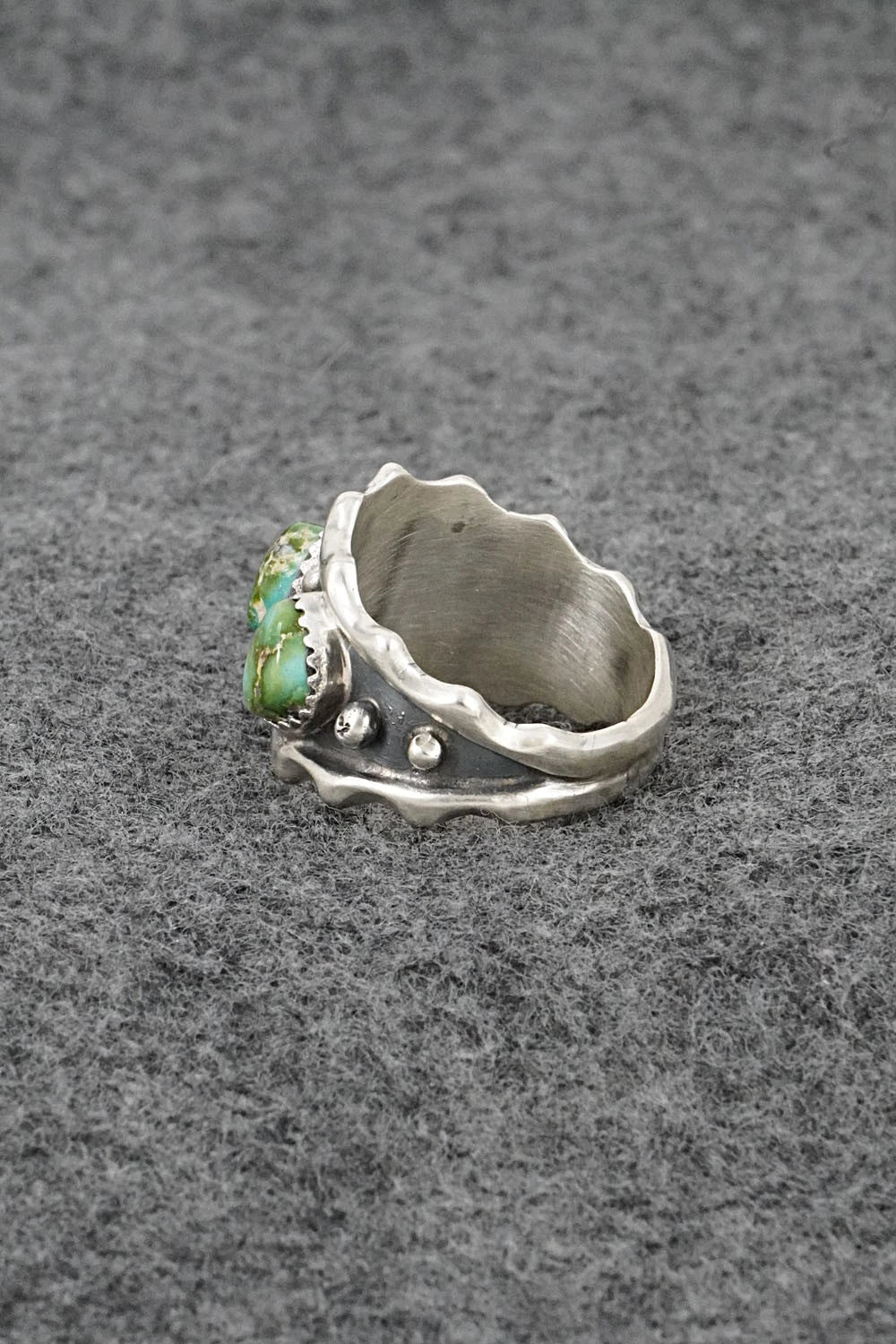 Turquoise & Sterling Silver Ring - Genevieve Francisco - Size 9.75