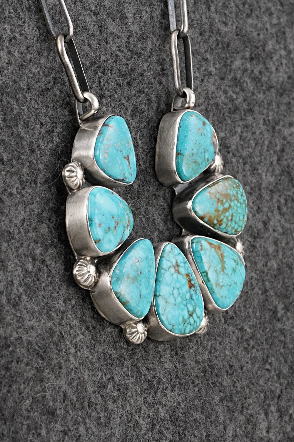 Turquoise & Sterling Silver Necklace - Kathleen Livingston