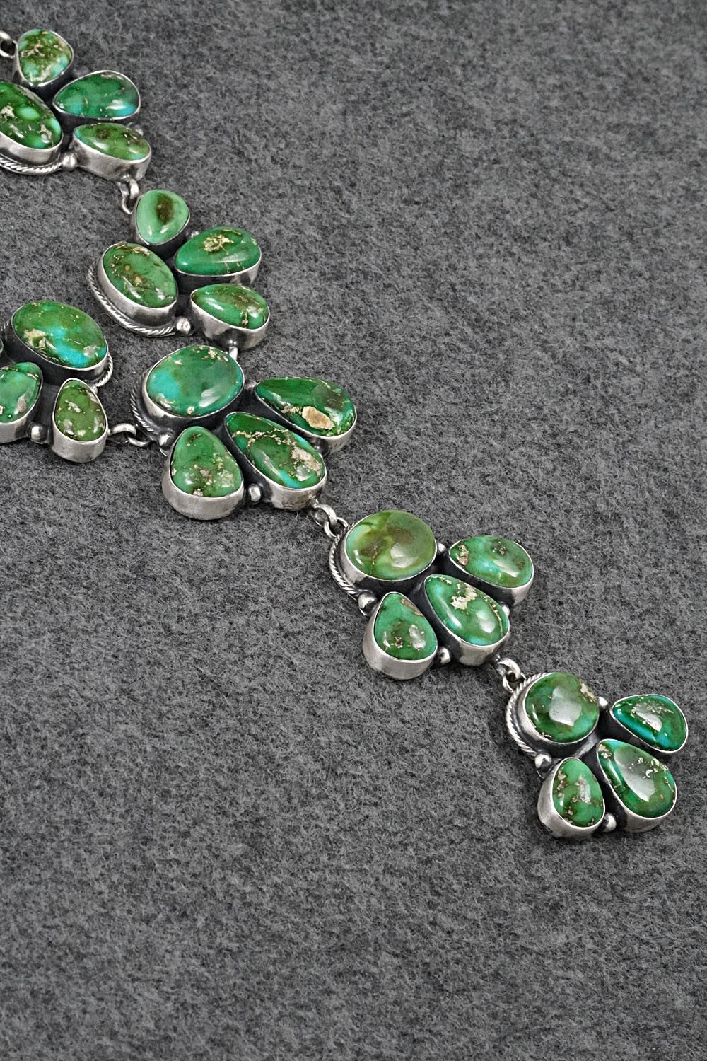 Turquoise & Sterling Silver Necklace and Earrings Set - Kathleen Livingston