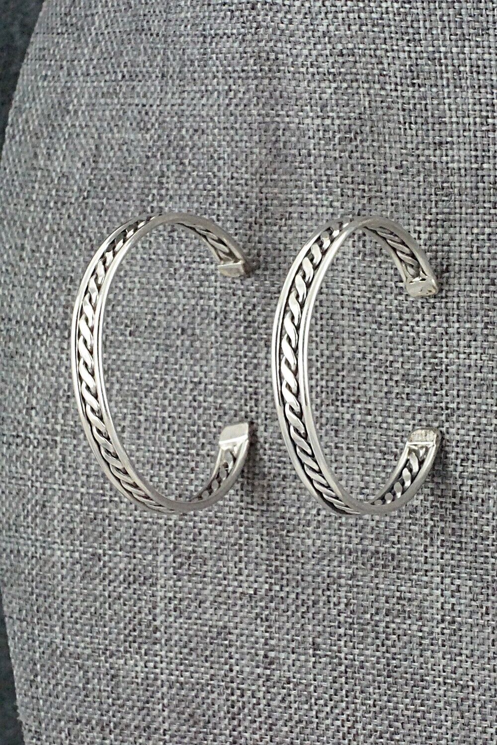 Sterling Silver Hoop Earrings - Elaine Tahe