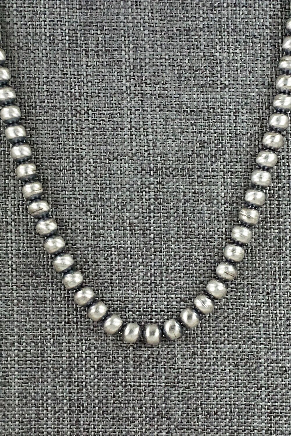 Sterling Silver Navajo Pearl Necklace 22" - Dorinda Mariano