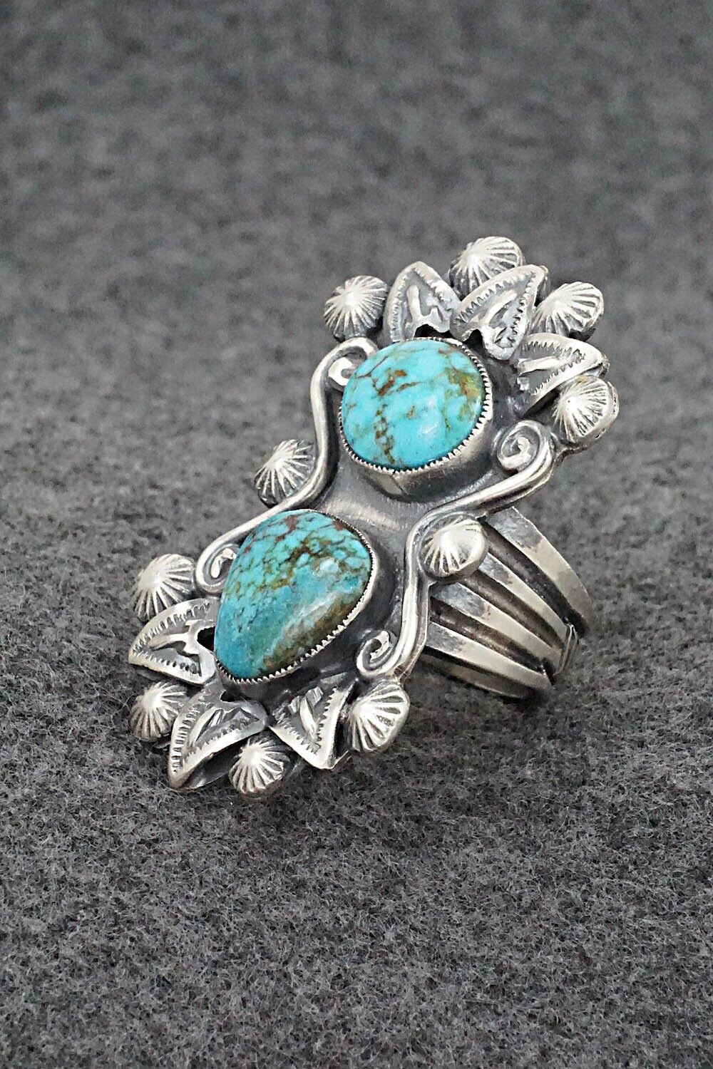 Turquoise & Sterling Silver Ring - Dexter Martinez - Size 8