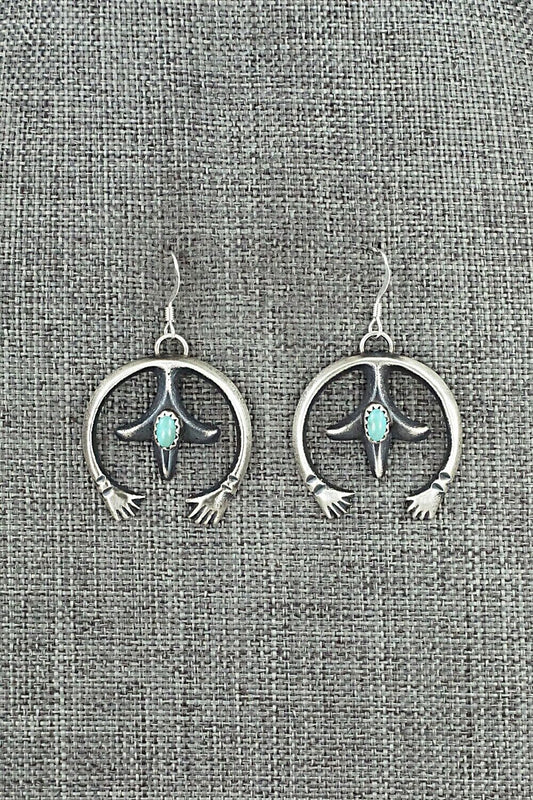 Turquoise & Sterling Silver Earrings - Martha Cayatiento