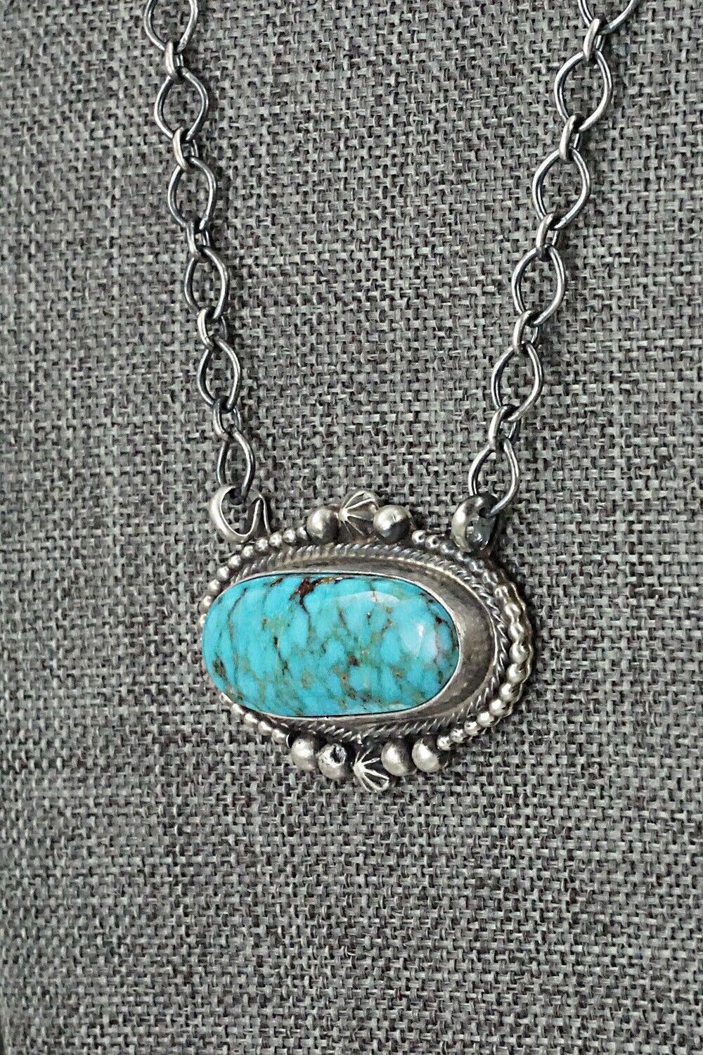 Turquoise & Sterling Silver Necklace - Randy Billy