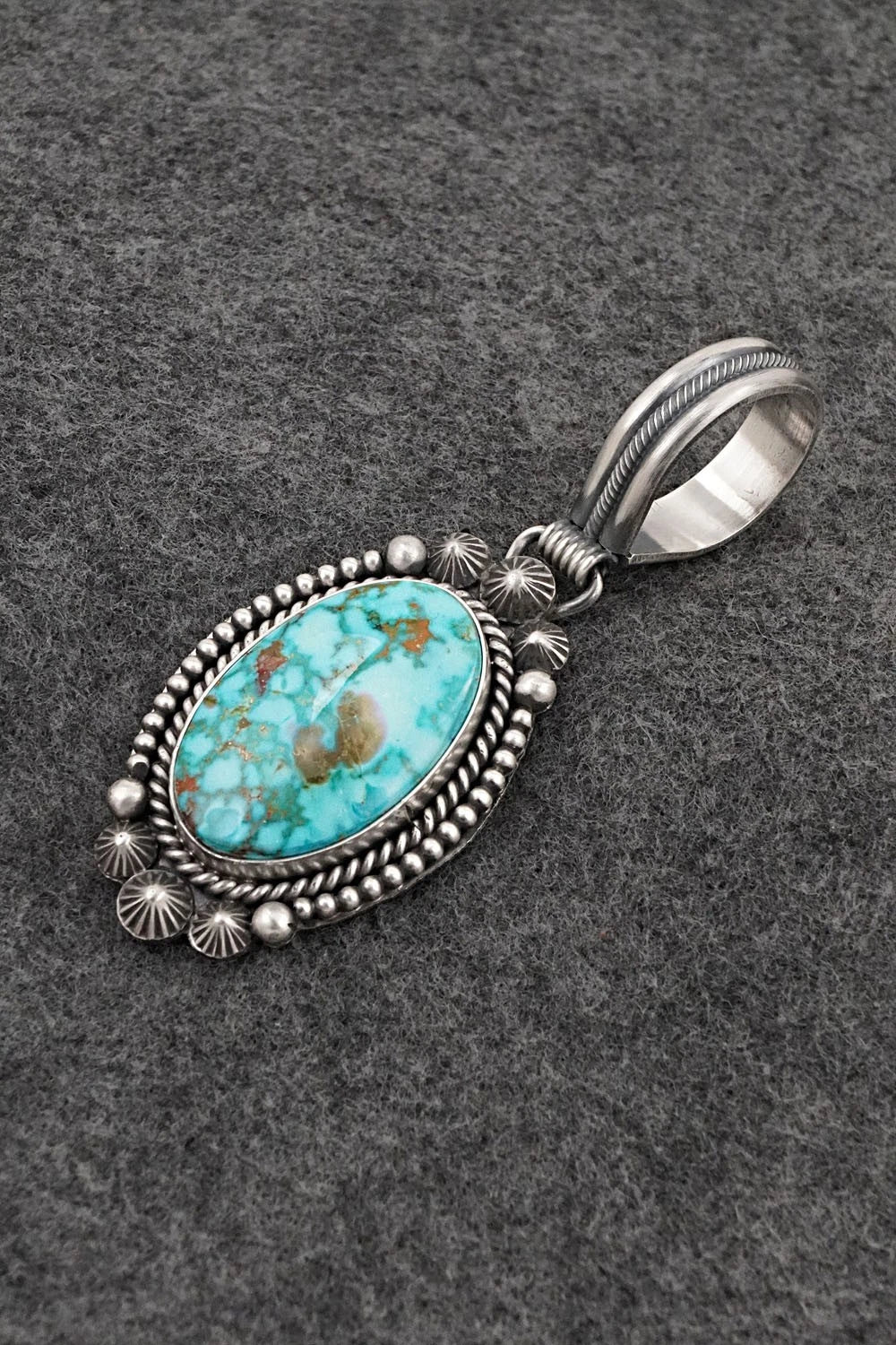 Turquoise & Sterling Silver Pendant - Michael Calladitto