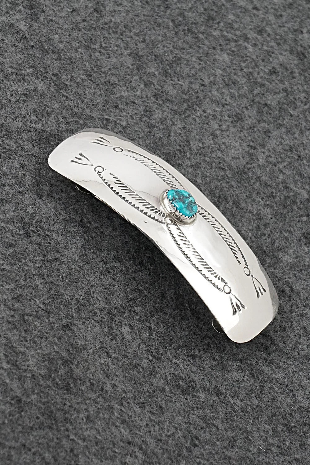 Turquoise & Sterling Silver Hair Barrette - Jolene Begay