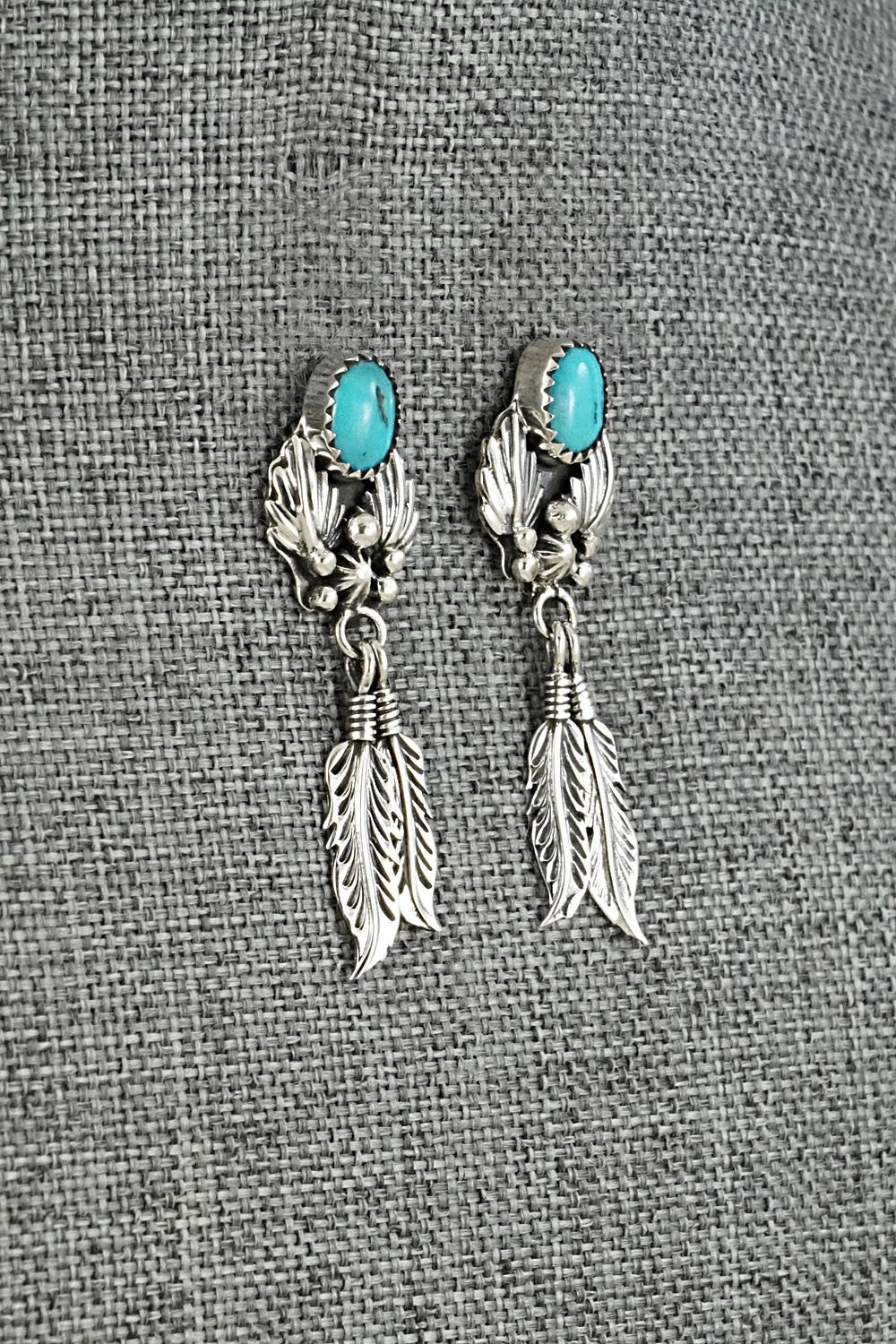 Turquoise & Sterling Silver Earrings - Marie Bahe
