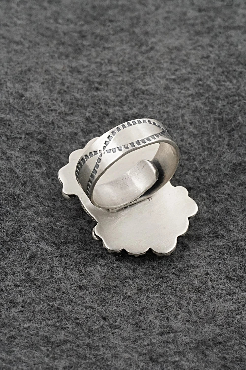 Turquoise & Sterling Silver Ring - Cordell Platero - Size Adjustable
