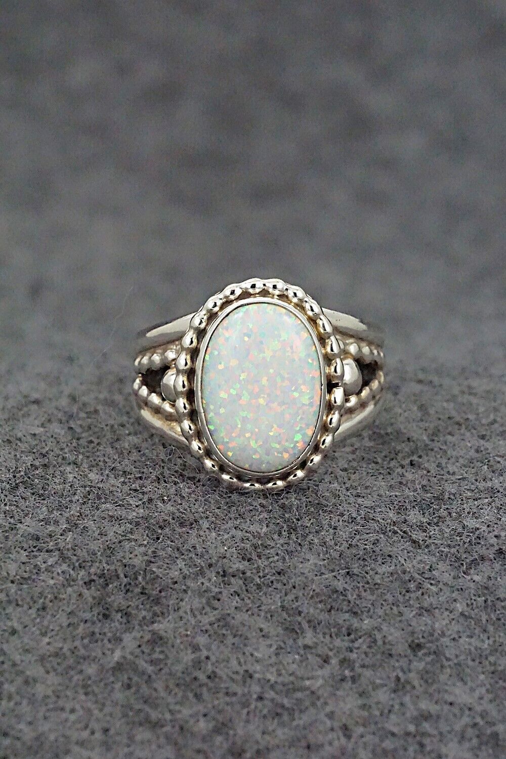 Opalite & Sterling Silver Ring - Thomas Yazzie - Size 7