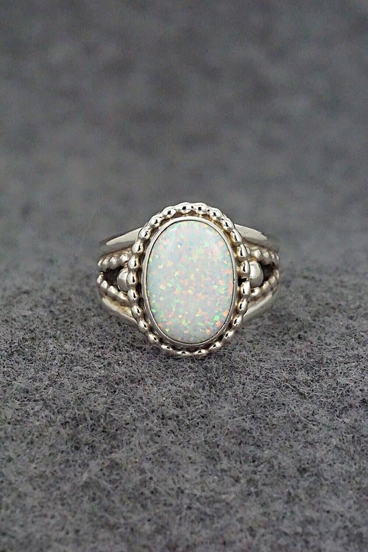 Opalite & Sterling Silver Ring - Thomas Yazzie - Size 7