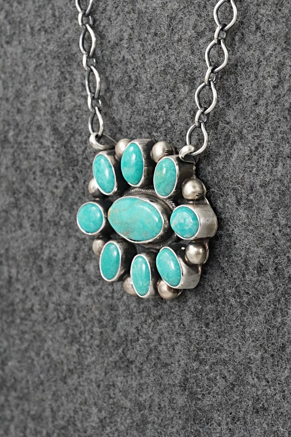 Turquoise & Sterling Silver Necklace - Kathleen Livingston