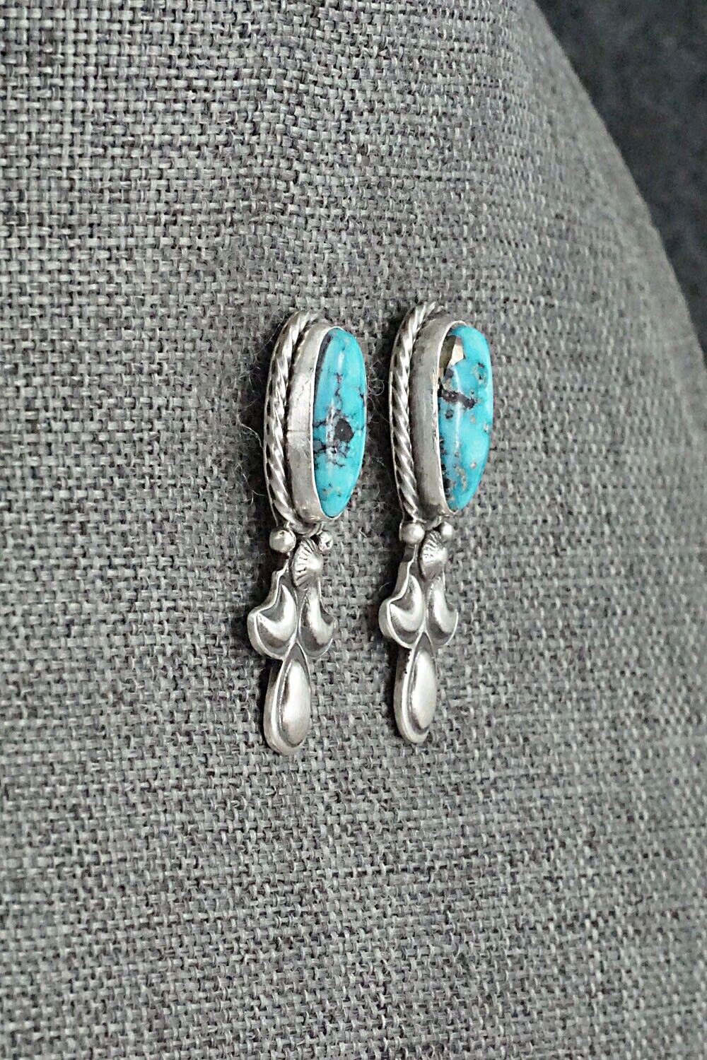 Turquoise & Sterling Silver Squash Blossom Set - Adrienne Gordon