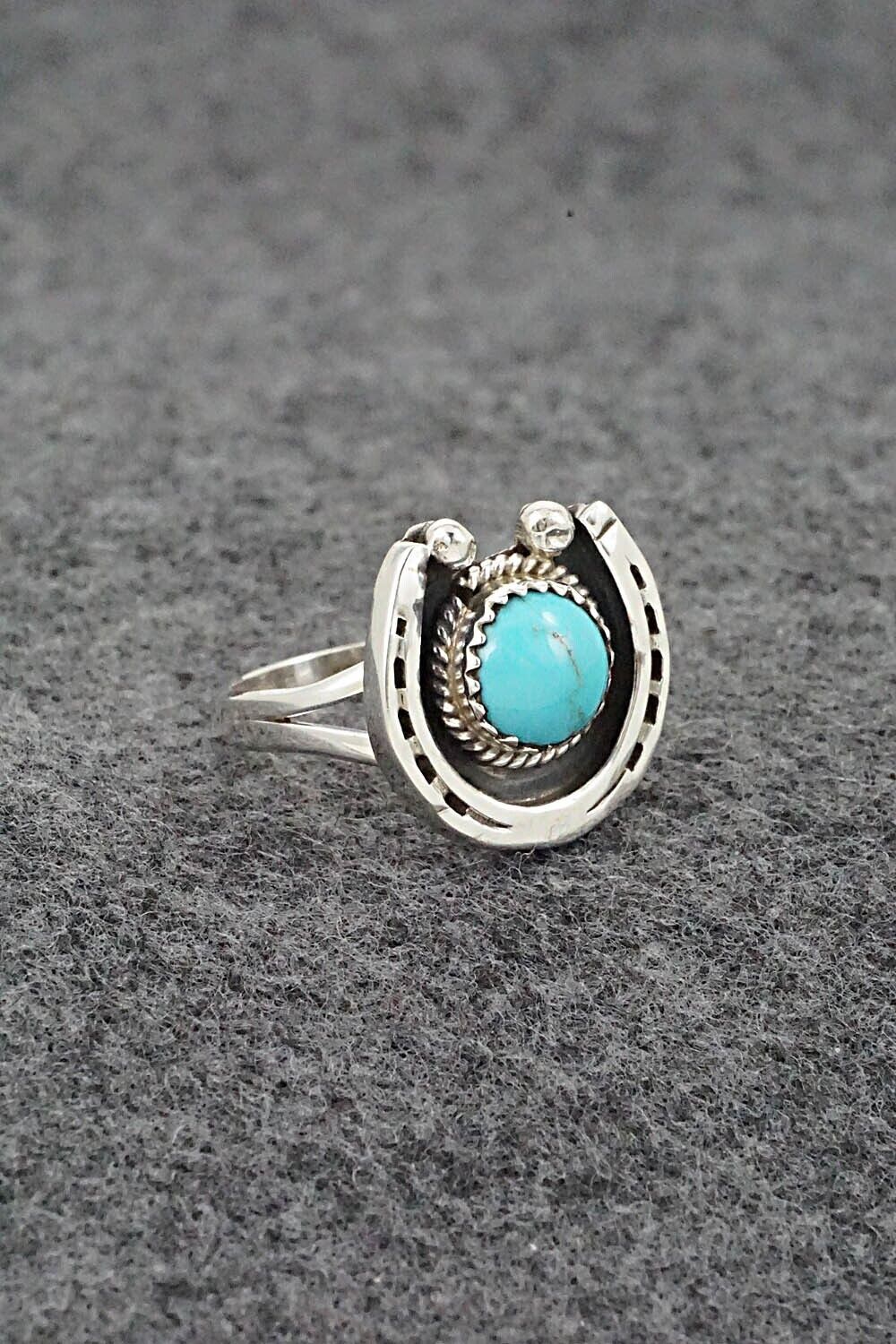 Turquoise & Sterling Silver Ring - Alice Rose Saunders - Size 7