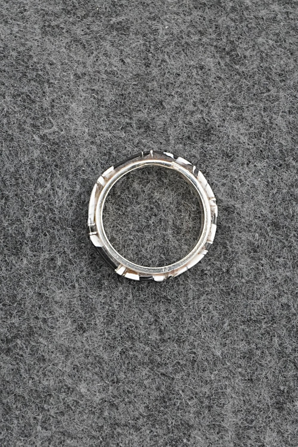 White Buffalo & Sterling Silver Ring - Terrance Panteah - Size 9
