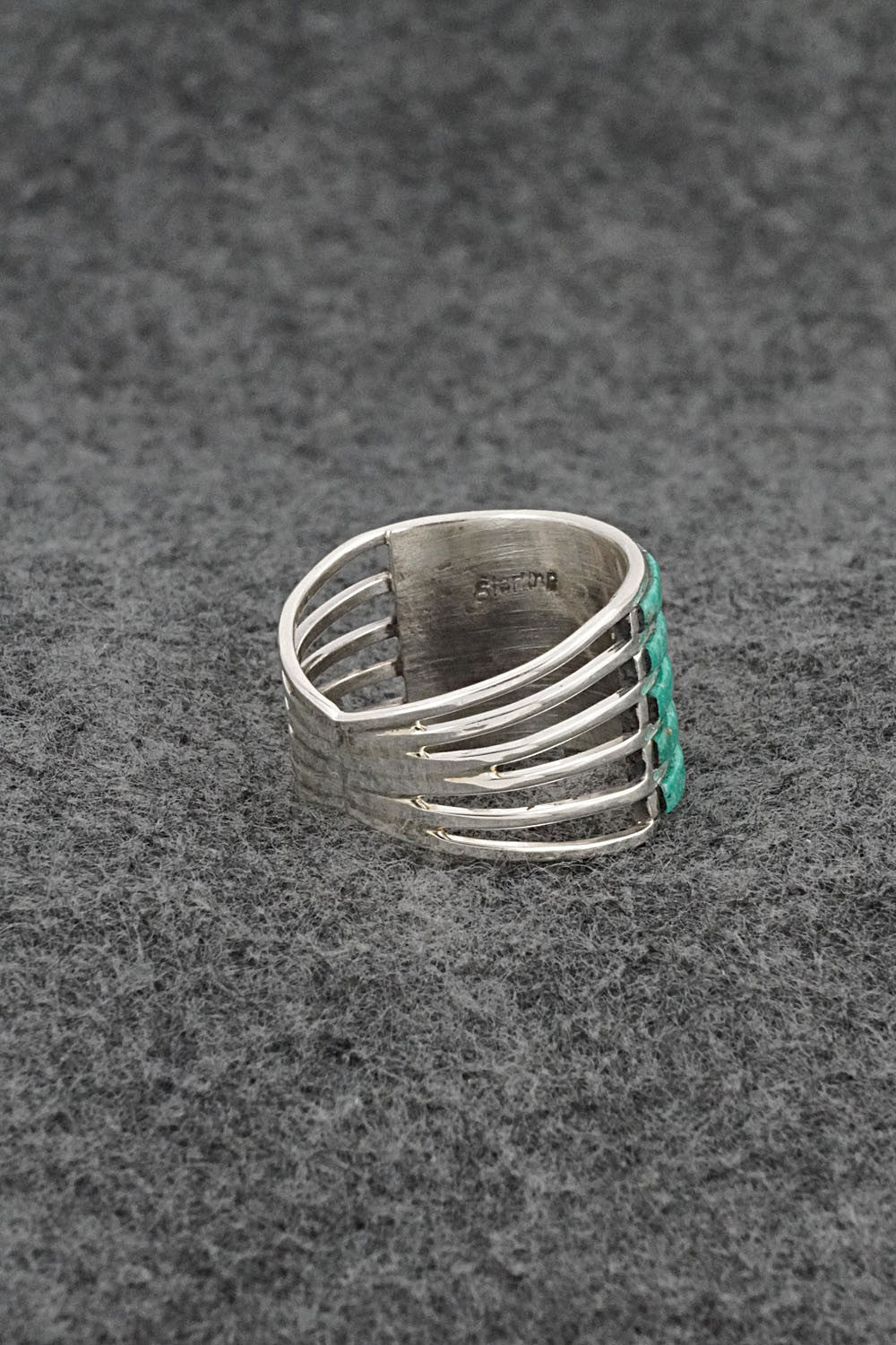 Turquoise & Sterling Silver Ring - Jamie Johnson - Size 9