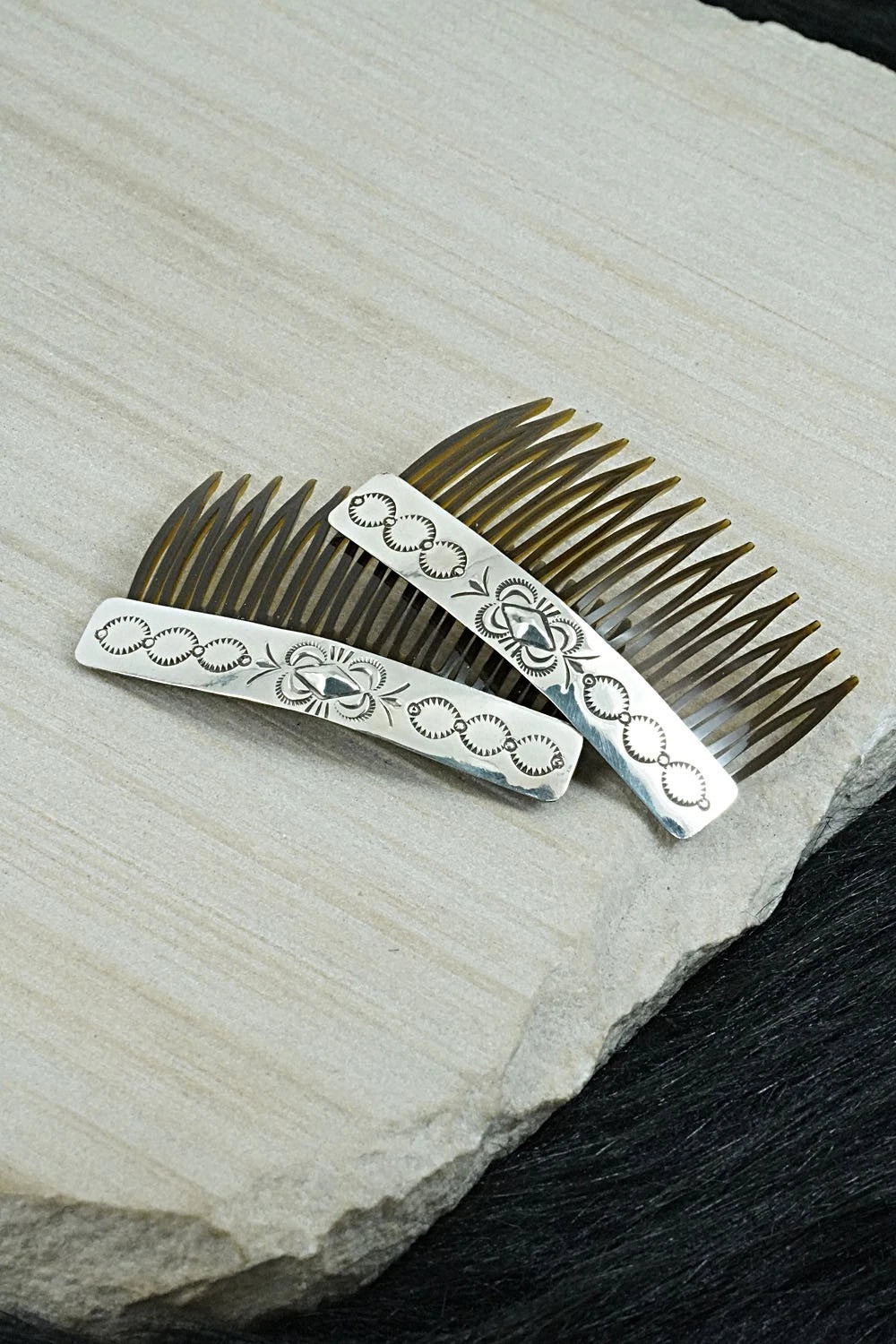 Sterling Silver Hair Combs - Bertha Begay