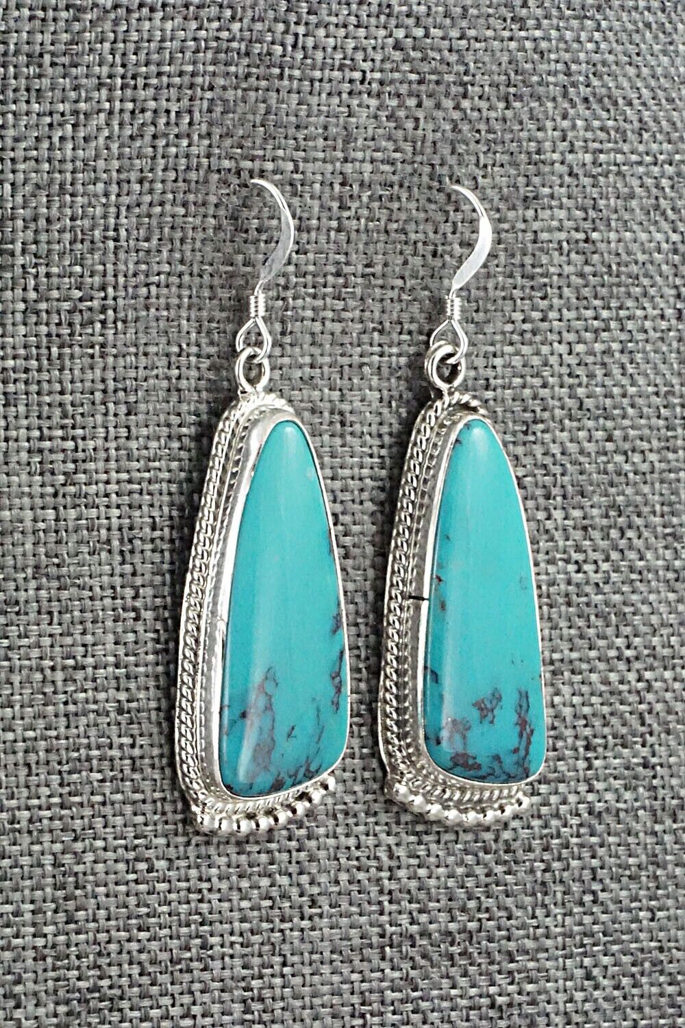 Turquoise & Sterling Silver Earrings - Verley Betone