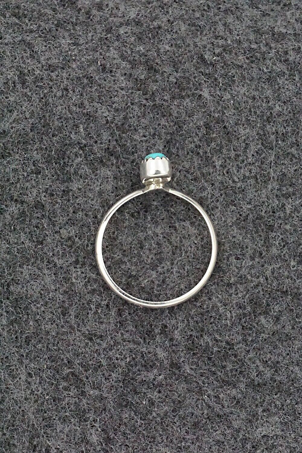 Turquoise & Sterling Silver Ring - Hiram Largo - Size 8