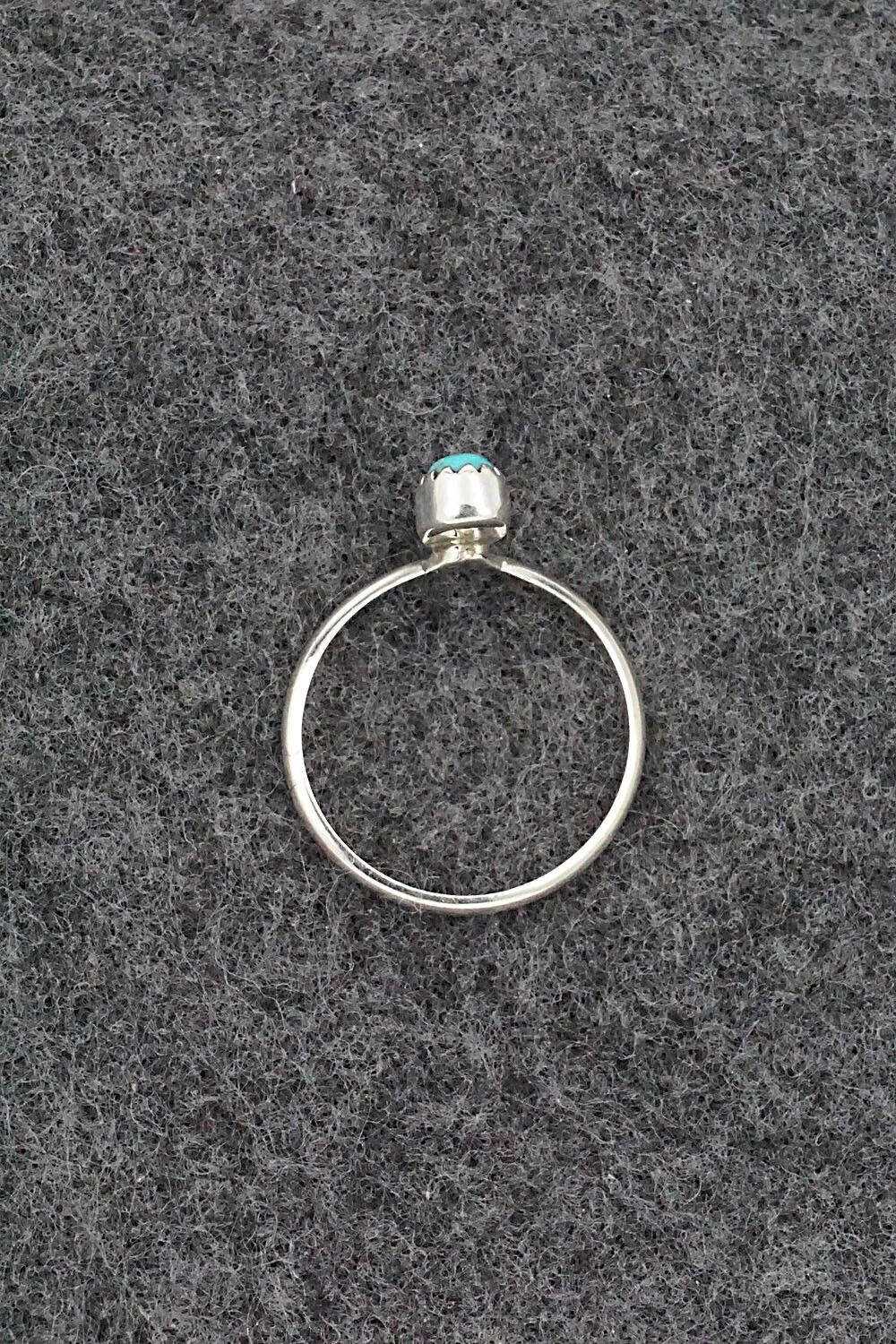 Turquoise & Sterling Silver Ring - Hiram Largo - Size 9