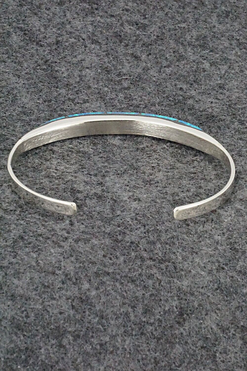 Opalite & Sterling Silver Inlay Bracelet - Phyllis Albert