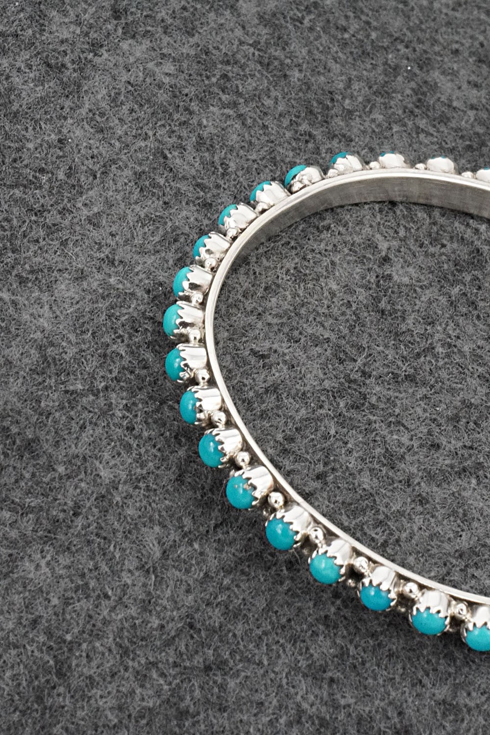Turquoise & Sterling Silver Bangle - Gaynell Parker