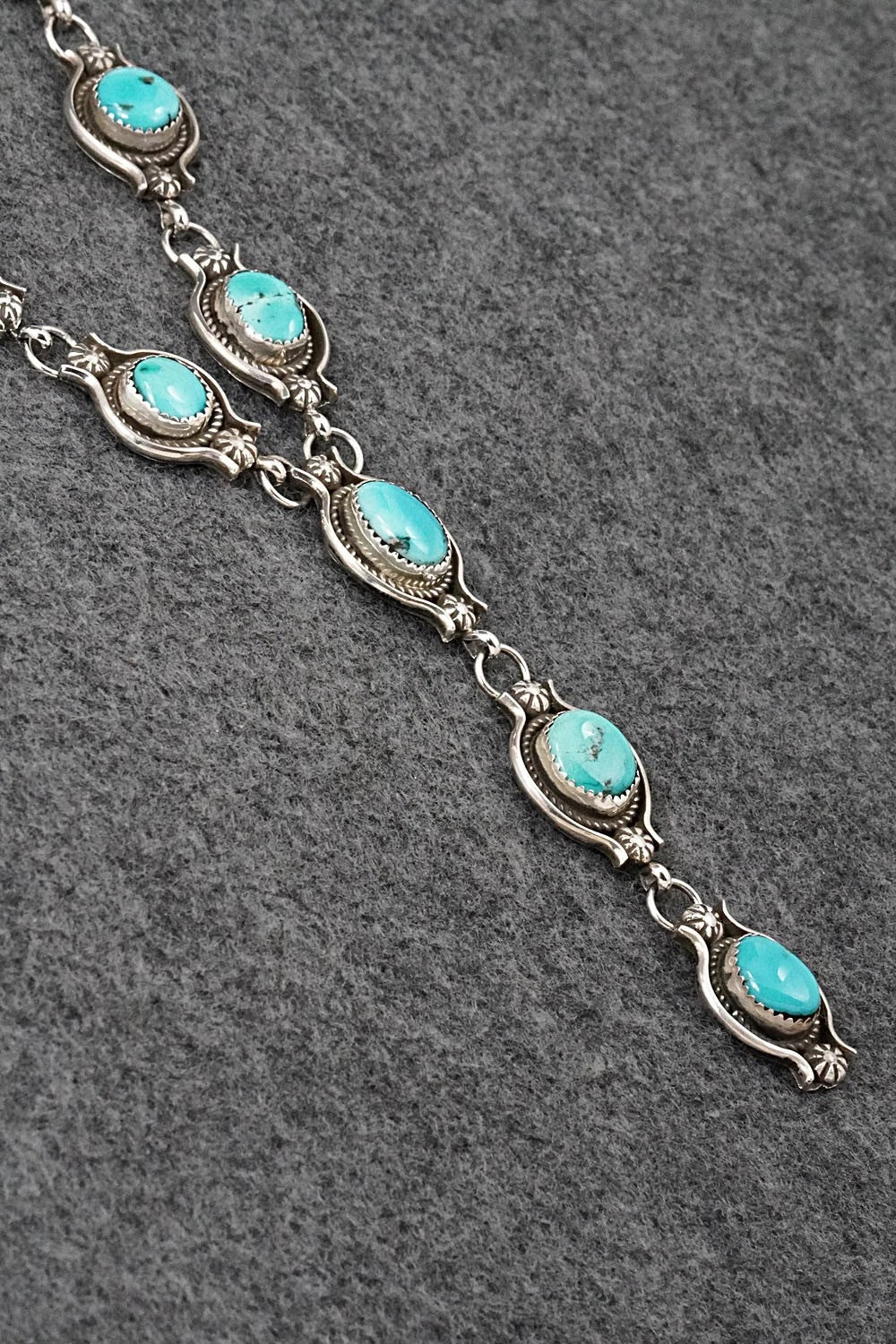 Turquoise & Sterling Silver Necklace and Earrings Set - Phil Nez